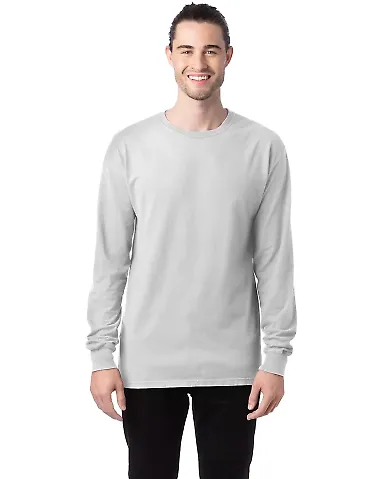 Comfort Wash GDH200 Garment Dyed Long Sleeve T-Shi in White front view