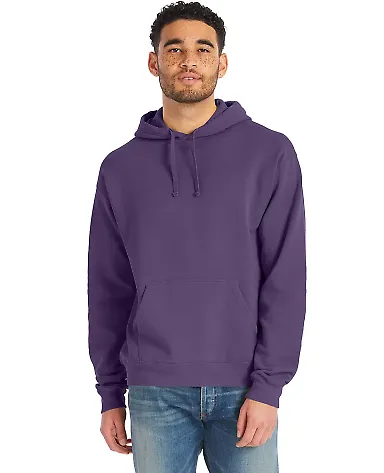 Comfort Wash GDH450 Garment Dyed Unisex Hooded Pul in Grape soda front view