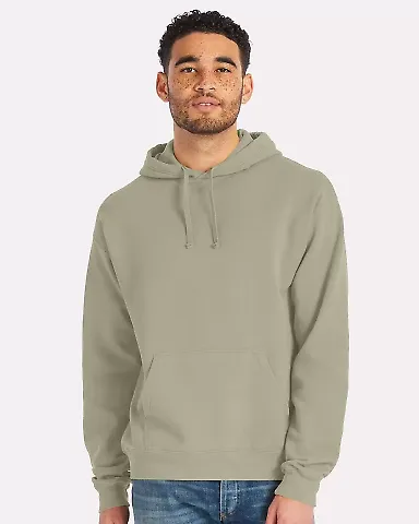 Comfort Wash GDH450 Garment Dyed Unisex Hooded Pul in Faded fatigue front view