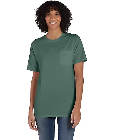 Comfort Wash GDH150 Garment Dyed Short Sleeve T-Sh in Cypress green front view