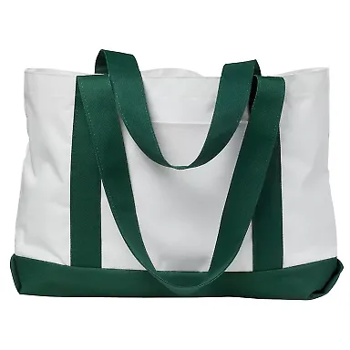 Liberty Bags 7002 P & O Cruiser Tote in White/ for green front view