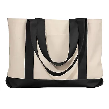 Liberty Bags 8869 11 Ounce Cotton Canvas Tote in Natural/ black front view