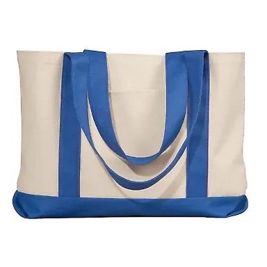 Liberty Bags 8869 11 Ounce Cotton Canvas Tote in Natural/ royal front view
