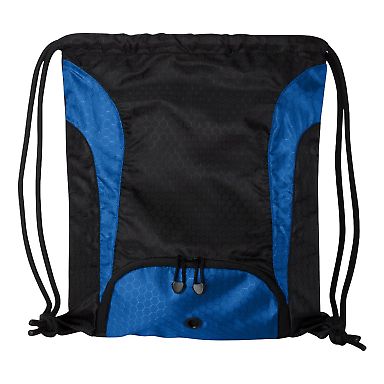 Liberty Bags 8890 Santa Cruz Drawstring Pack With  BLACK/ ROYAL front view