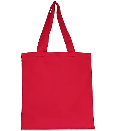 Liberty Bags 9860 Amy Cotton Canvas Tote RED front view