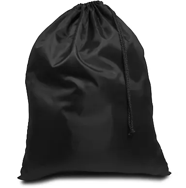 Liberty Bags 9008 Drawstring Laundry Bag BLACK front view