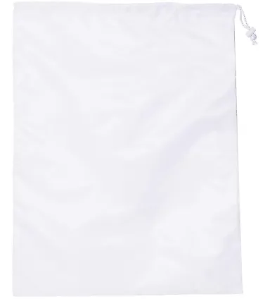 Liberty Bags 9008 Drawstring Laundry Bag WHITE front view