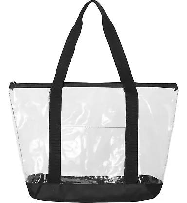 Liberty Bags 7009 Clear Boat Tote BLACK front view