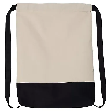 Liberty Bags 8876 10 Ounce Cotton Canvas Contrast NATURAL/ BLACK front view
