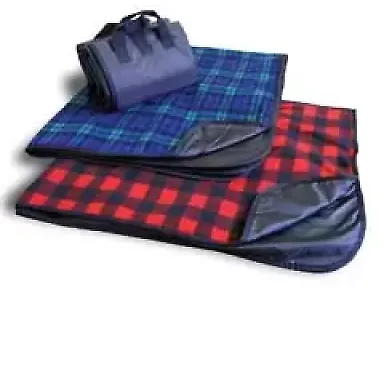 Liberty Bags 8702 Alpine Fleece Plaid Picnic Blank in Blackwatch front view
