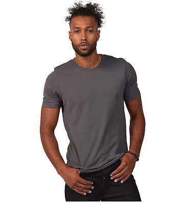 Tultex 241 Unisex Ultra Blend Poly-Rich Tee in Charcoal front view