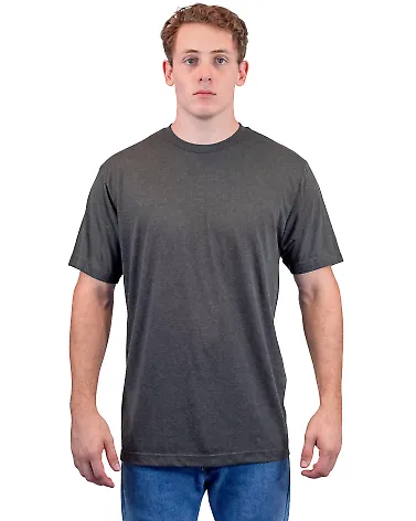 Tultex 241 Unisex Ultra Blend Poly-Rich Tee in Heather graphite front view
