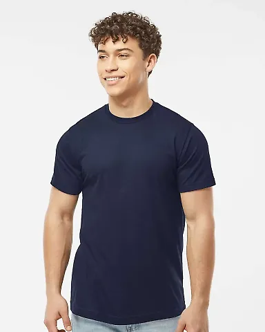 Tultex 241 Unisex Ultra Blend Poly-Rich Tee Navy front view