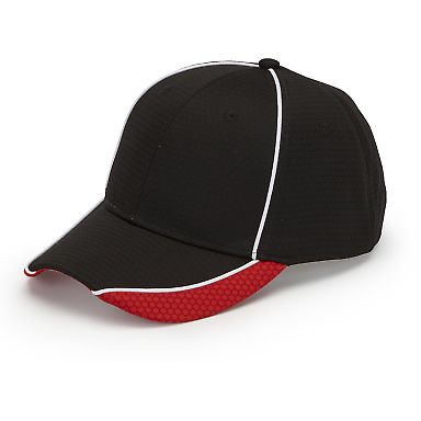 Adams DP102 First String Cap in Black/ red/ wht front view