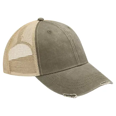 Ollie Cap in Olive/ tan front view