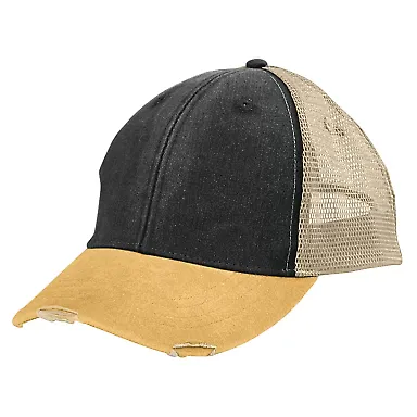 Ollie Cap in Blk/ mstrd/ tan front view
