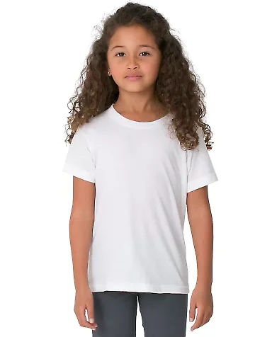 American Apparel 2105W Toddler Fine Jersey Short-S White front view