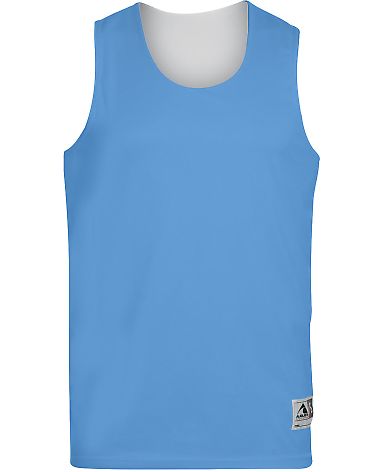 Augusta Sportswear 148 Reversible Wicking Tank in Columbia blue/ white front view