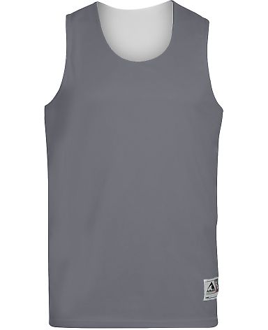 Augusta Sportswear 148 Reversible Wicking Tank in Graphite/ white front view