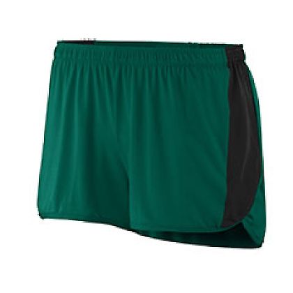 Augusta Sportswear 337 Women's Sprint Short in Dark green/ black front view