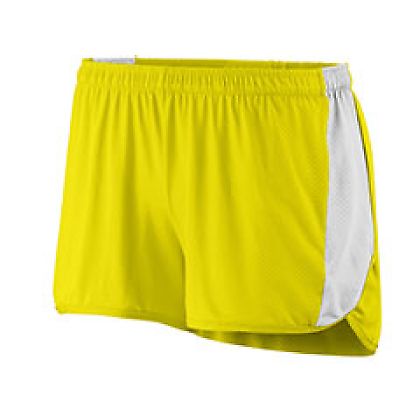 Augusta Sportswear 337 Women's Sprint Short in Power yellow/ white front view