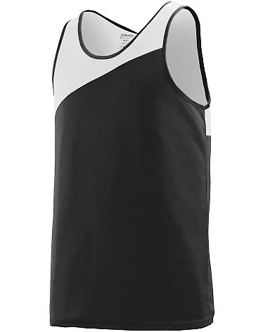 Augusta Sportswear 353 Youth Accelerate Jersey in Black/ white front view