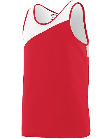 Augusta Sportswear 353 Youth Accelerate Jersey in Red/ white front view