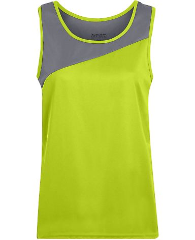 Augusta Sportswear 354 Women's Accelerate Jersey in Lime/ graphite front view