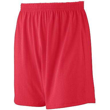 Augusta Sportswear 991 Youth Jersey Knit Short in Red front view