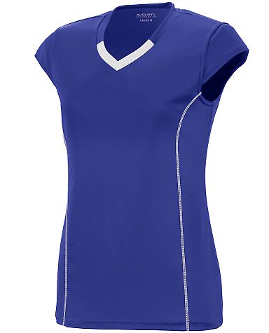 Augusta Sportswear 1218 Women's Blash Jersey in Purple/ white front view