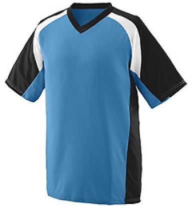 Augusta Sportswear 1535 Nitro Jersey in Columbia blue/ black/ white front view