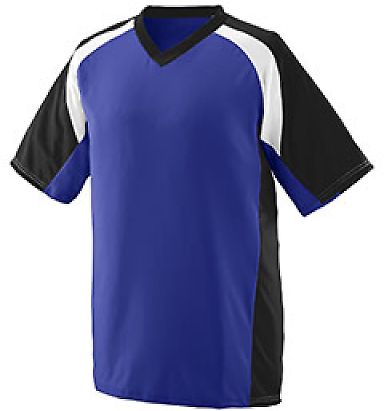 Augusta Sportswear 1535 Nitro Jersey in Purple/ black/ white front view