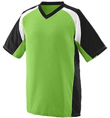 Augusta Sportswear 1535 Nitro Jersey in Lime/ black/ white front view