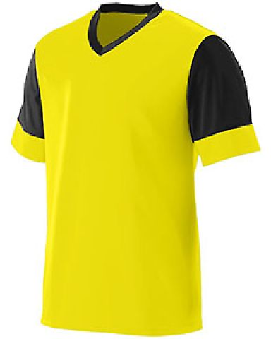 Augusta Sportswear 1600 Lightning Jersey in Power yellow/ black front view