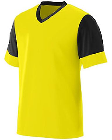 Augusta Sportswear 1601 Youth Lightning Jersey in Power yellow/ black front view