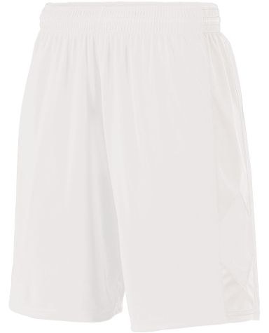 Augusta Sportswear 1715 Block Out Short in White/ white front view