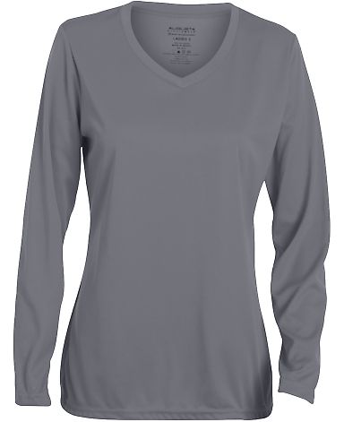Augusta Sportswear 1788 Women's Long Sleeve Wickin in Graphite front view