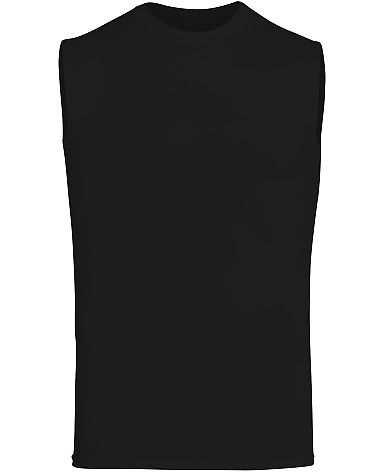 Augusta Sportswear 2602 Hyperform Sleeveless Compr in Black front view