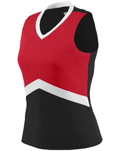 Augusta Sportswear 9201 Girls' Cheerflex Shell in Black/ red/ white front view