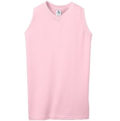 Augusta Sportswear 556 Women's Sleeveless V-Neck J in Light pink front view