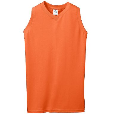 Augusta Sportswear 556 Women's Sleeveless V-Neck J in Orange front view