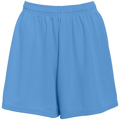Augusta Sportswear 961 Girls' Wicking Mesh Short in Columbia blue front view