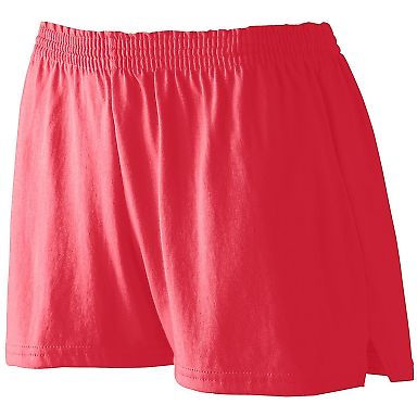 Augusta Sportswear 987 Women's Trim Fit Jersey Sho in Red front view