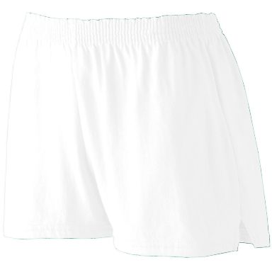 Augusta Sportswear 987 Women's Trim Fit Jersey Sho in White front view