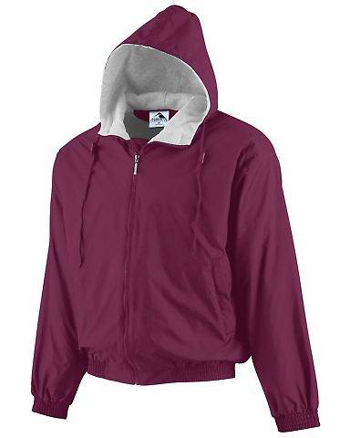 Augusta Sportswear 3280 Hooded Fleece Lined Jacket in Maroon front view