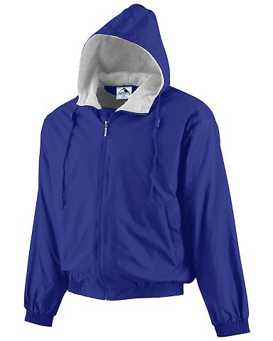 Augusta Sportswear 3280 Hooded Fleece Lined Jacket in Purple front view