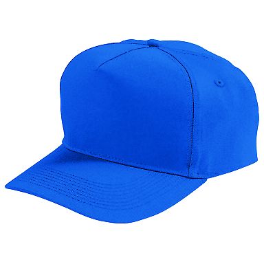 Augusta Sportswear 6202 Five-Panel Cotton Twill Ca in Royal front view