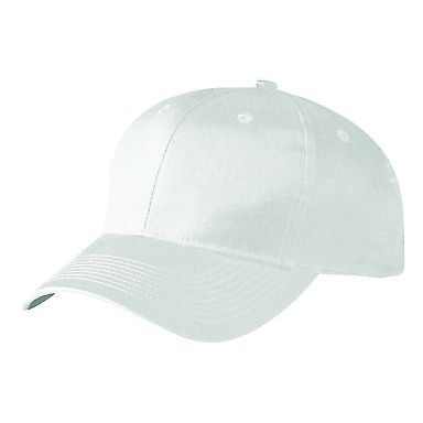 Augusta Sportswear 6204 Six-Panel Cotton Twill Low in White front view
