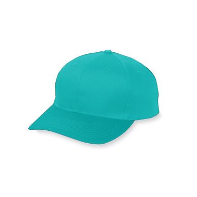 Augusta Sportswear 6206 Youth Six-Panel Cotton Twi in Teal front view