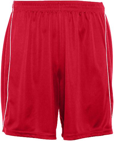Augusta Sportswear 460 Wicking Soccer Short with P in Red/ white front view